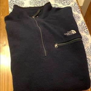 Men’s XXL North Face 1/4 ZIP Navy fleece